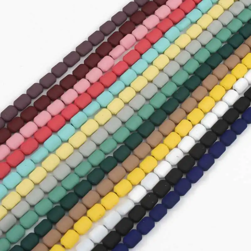 6*3 мм карамельный цвет натуральный камень бисер овальная форма Nano-tech резиновый