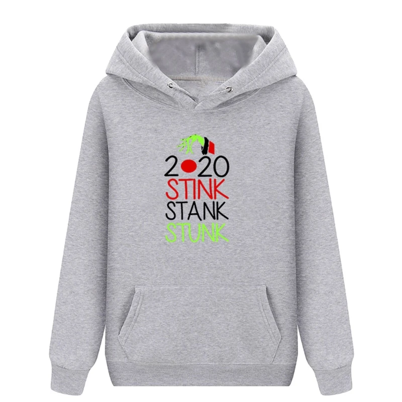 

Women Long Sleeve Hoodies Christmas 2020 Stink Stank Stunk Letters Sweatshirt BX0B