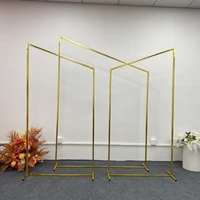 outdoor lawn stage backdrops screen metal frame wedding door flower arch birthday party balloons shelf floral row display stand