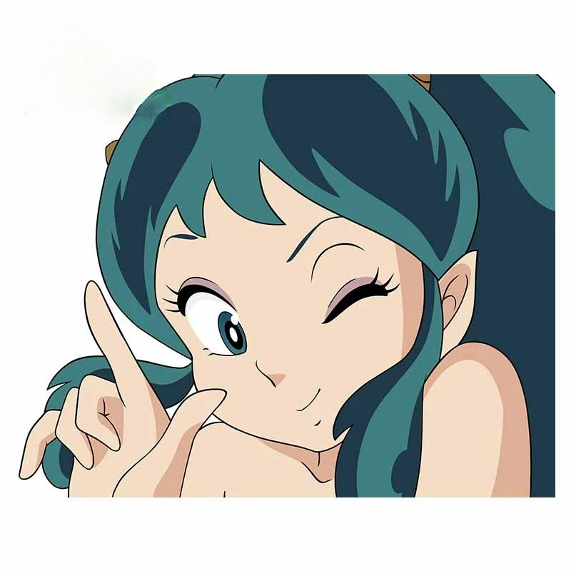 

Funny Urusei Yatsura Waterproof Motorcycle Car Stickers Occlusion Scratch Waterproof VAN SUV Fine Decal Decor Graphic PVC13x10cm