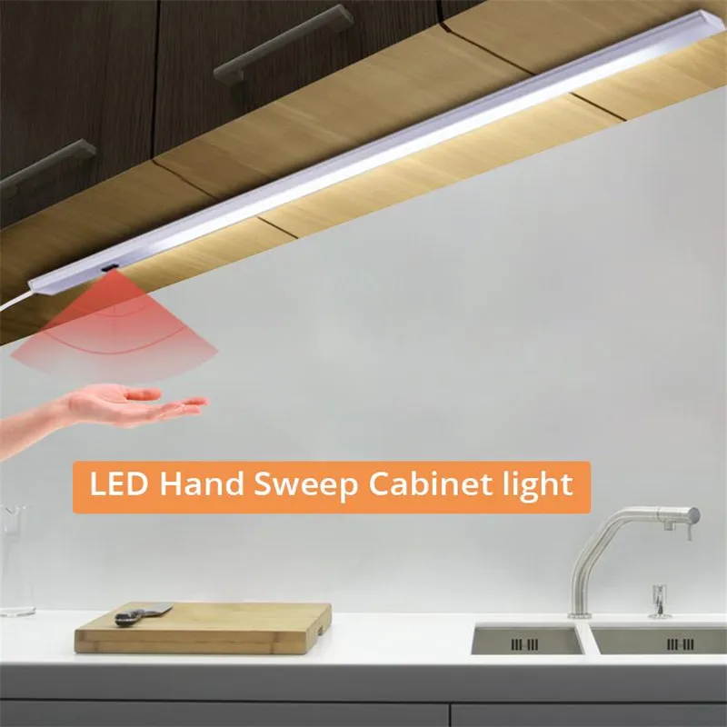 30 40 50cm PIR Motion Sensor Hand Scan LED Night Light USB Bar lamp Bedroom Desk Lamp Reading Home Kitchen Wardrobe Lighting 20#