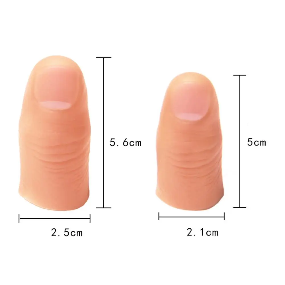 

5Pcs Fake Soft Fingers Thumb Tips Toy Close up Stage Magic Trick Prank Props