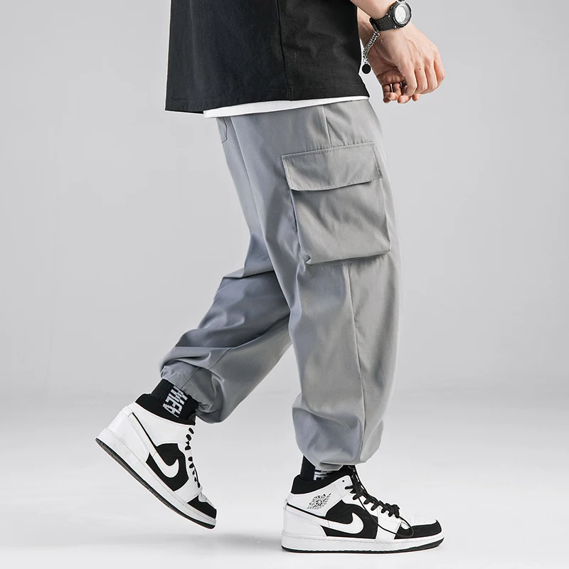 

Cargo Pants Men's Clothing Black Costume Streetwear Hip Hop Casual Pockets Track Sweatpants Male Harajuku Fashion Bape Trousers