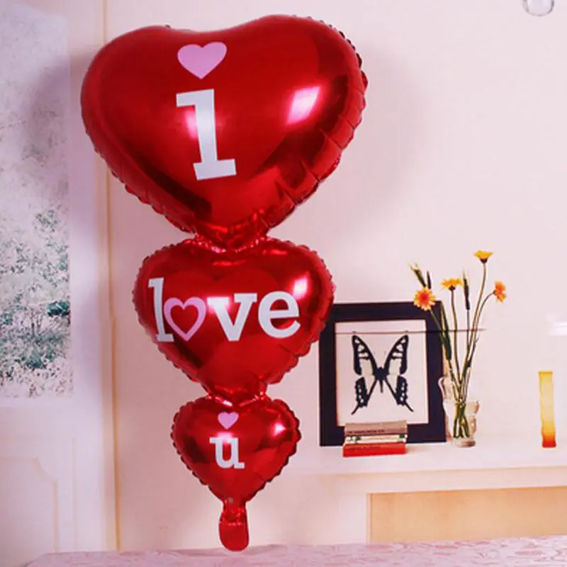 

1pc Heart Balloons Action Figures Kids Toys for Children Boys Girls I Love You Balloons for Party Weddings Valentine Decor