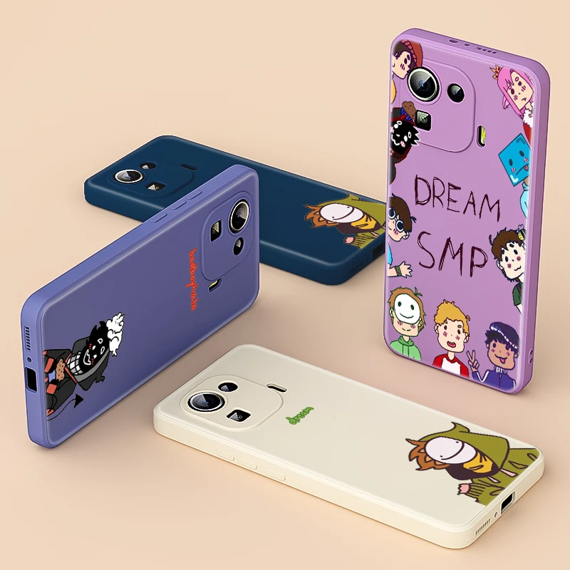 

Dream Smp Dream for Xiaomi 11 Ultra 10T 10 Pro Lite 9 5G Mix 4 3 CC9 Luxury Liquid Silicone Soft Cover Phone Case