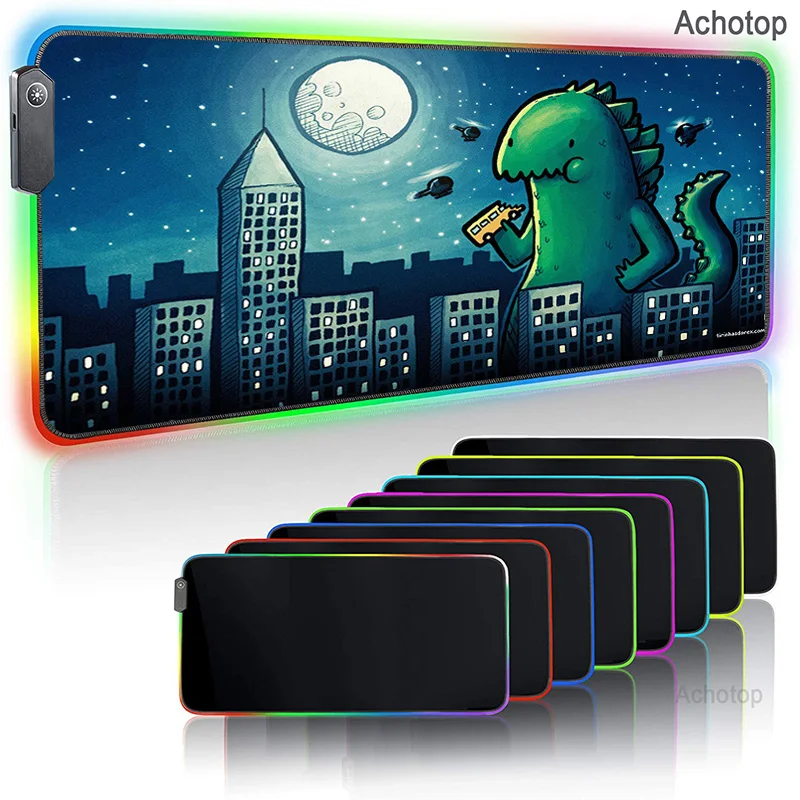 

Симпатичный мультяшный RGB коврик для мыши Клавиатура мини ПК геймеров декорация светящийся USB светодиодный коврик для мыши из натурального ...