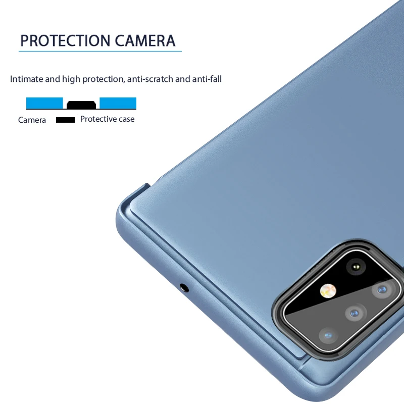 Clear View Smart Mirror Flip Case for Samsung Galaxy A51 A71 Phone Cover Coque Bag For S20 Ultra S20Plus S20Ultra | Мобильные