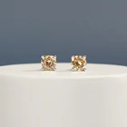 BOEYCJR 925 Классический 4 зубцами серебряные 0,512ct бокал для шампанского Муассанит VVS1 ювелирные украшения алмаз серьги-гвоздики для женщин подарок