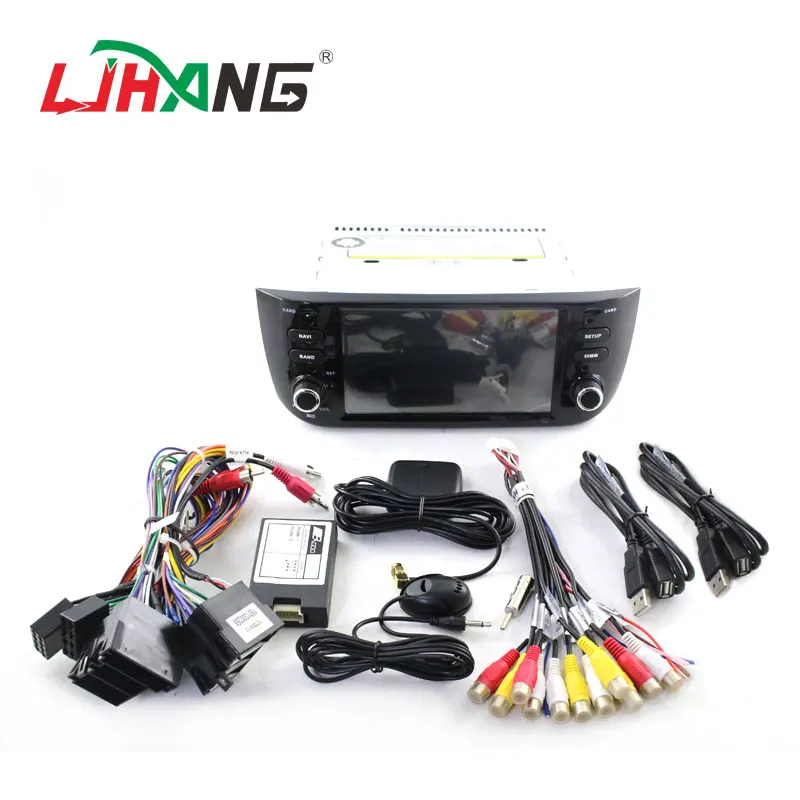 Автомобильный мультимедийный плеер LJHANG 1 DIN Android 10 для Fiat Abarth Punto EVO Linea 2012 2015 WIFI GPS Navi