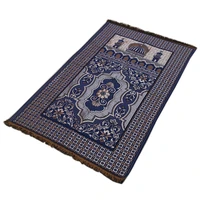 free shipping prayer mat thin woven chenille praying rug for men and women muslim praying carpet janamaz ramadan or eid gift