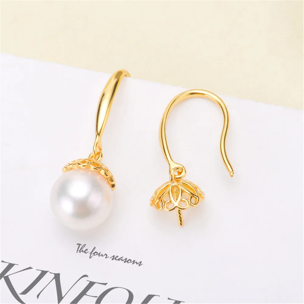 

925 Sterling Silver Plating Earrings Pearl Earrings Accessories Findings Earrings Jewelry Parts Fittings Mountings DIY Girl Gift