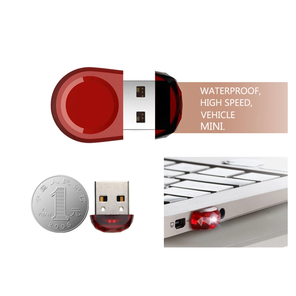 

super mini USB stick 64GB 32GB coin pendrive 128GB 16GB 8GB 4GB smallest usb flash drive real capacity pen drive for the car