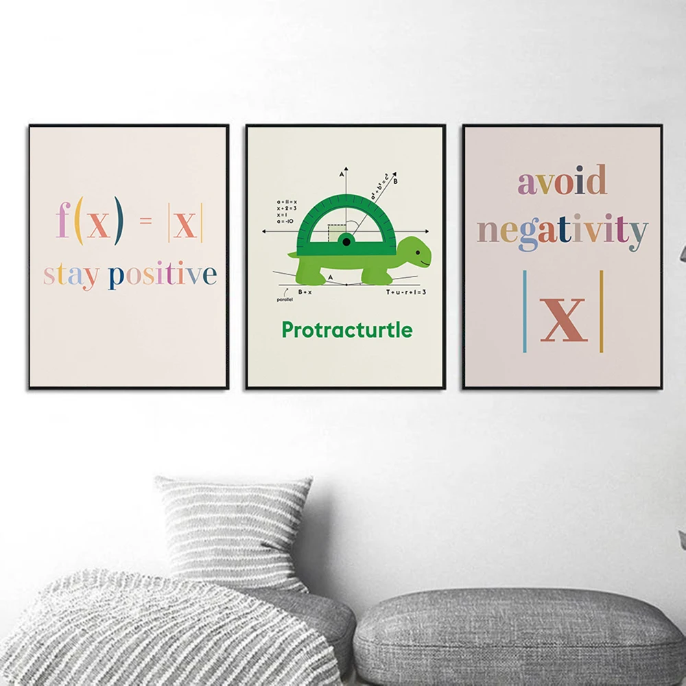 Математический плакат уравнение любовь обучение Холст Картина оставайтесь