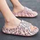 Шлепанцы унисекс, с рисунком, Нескользящие, мягкие, с открытым носком