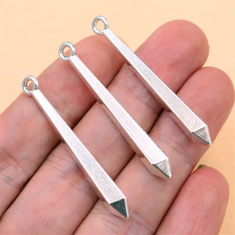 8 шт. серебряный цвет креативная металлическая призматическая Подвеска со льдом