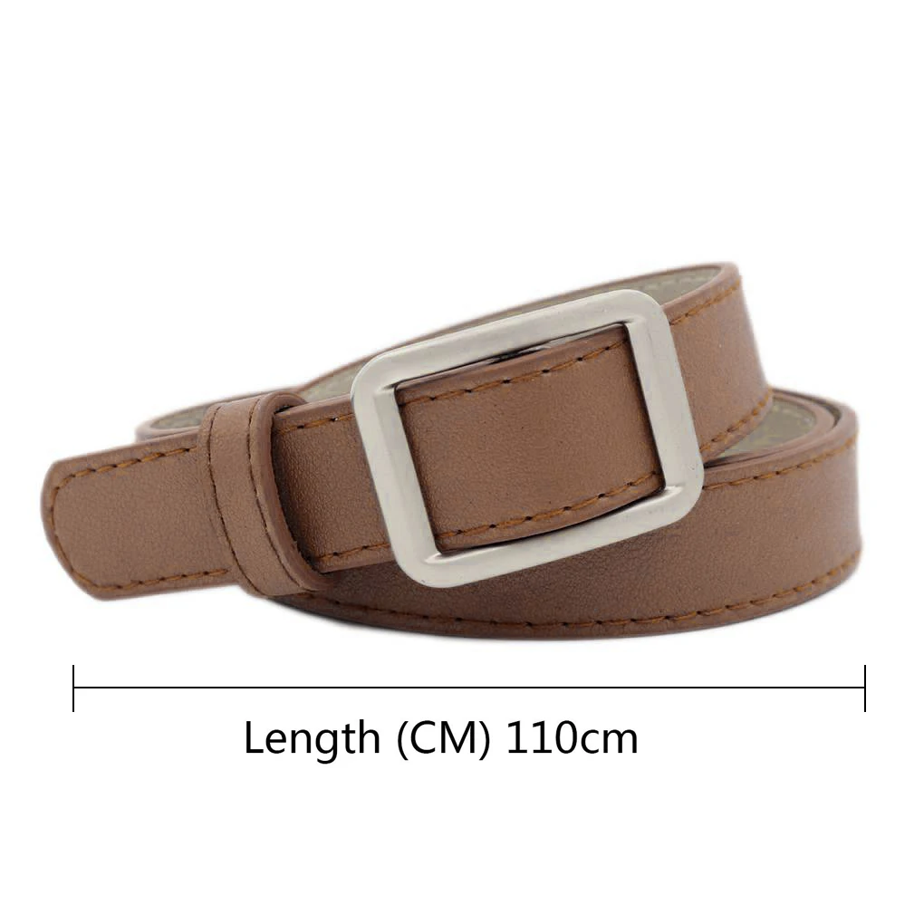 

Square Buckle Women Belt Simple Vintage Students Waistband Adjust Fashion Casual No-Hole Cummerbunds