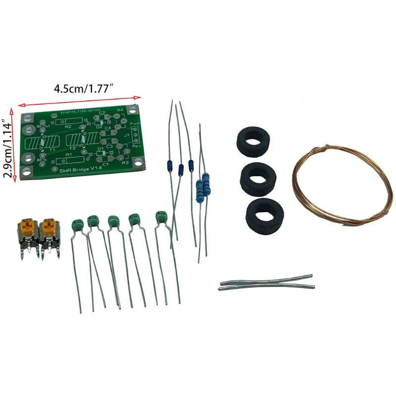 

1.8M-30MHz Swr_bridge_1.4 Assembled DIY Electronic Components Reflection Bridge for RF Network