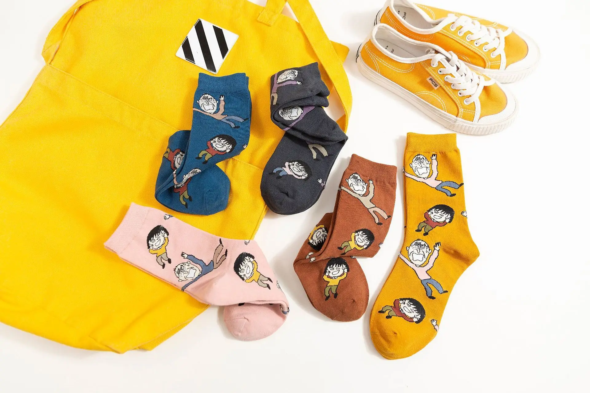 SP& CITY/5 пар, женские хлопковые носки с мультяшным принтом, женские,, Harajuku, забавные хипстерские носки для скейтборда, осень, Новое поступление, носки