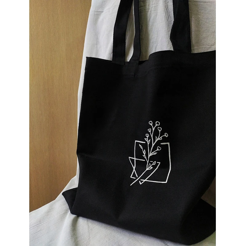 

Холщовая Сумка Ins с растительным принтом y2k, повседневная вместительная сумка-шоппер в стиле хип-хоп, винтажная женская сумка на плечо, милые...