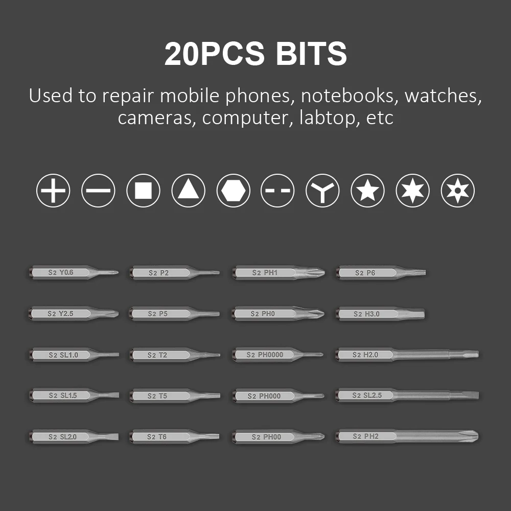 

23 in 1 Electric Screwdriver High Torque Screwdriver Set Large Capacity Power Screwdrivers Multi-accessory Precision Power Tools