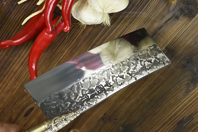 

NEW 2020 Fashion Luxury Brand Longquan Chef Kitchen Knife Top Stainless Steel Manual Forged Retro Household Slice