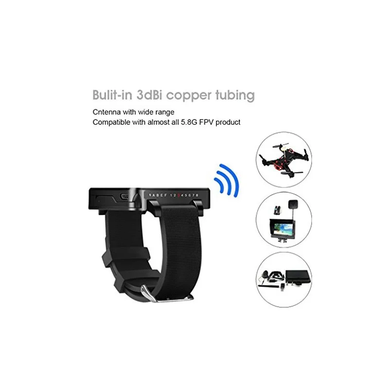 Обновленный BOSCAM BOS200RC FPV Watch 200RC 5 8 ГГц 48CH HD 960*240 2 дюймовый TFT монитор беспроводной av