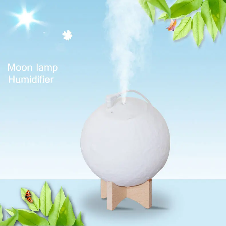 Светодиодные ночник огни 3D месяц светильник 1500 мл Увлажнитель воздуха Moon Lamp light USB