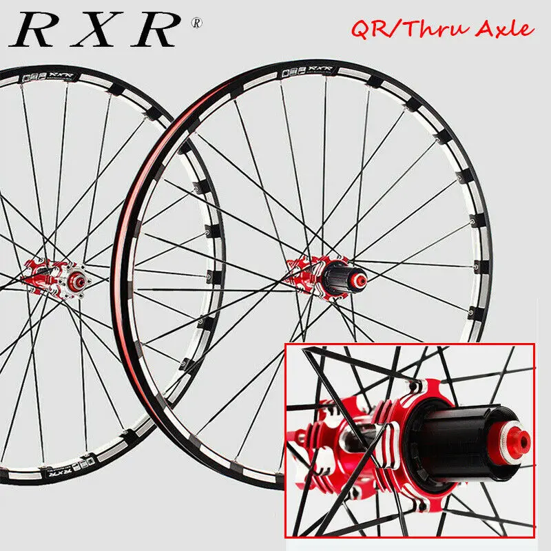 RXR 26/27. 5/2" карбоновая ступица 7-11Speedwheelset колеса для горного велосипеда дисковый тормоз 5 подшипников MTB велосипедные колеса через ось/QR