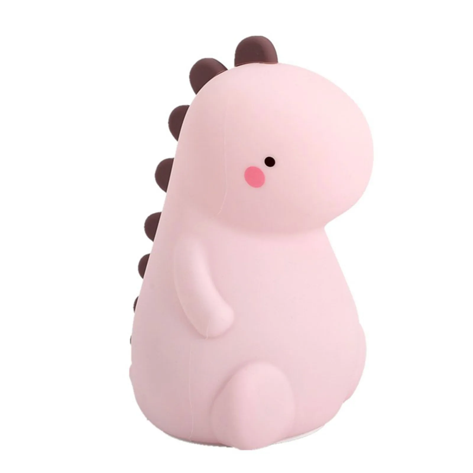

High Cartoon Dinosaur LED Lamp Silicone Bedside Reading Lamp Tap to Change Light Color USB Rechargeable UEJ