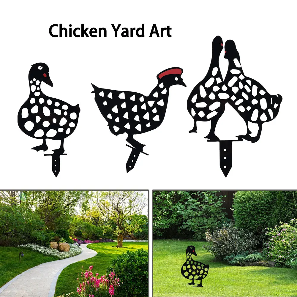 Креативная акриловая курица/утка на открытом воздухе садовая лужайка двор