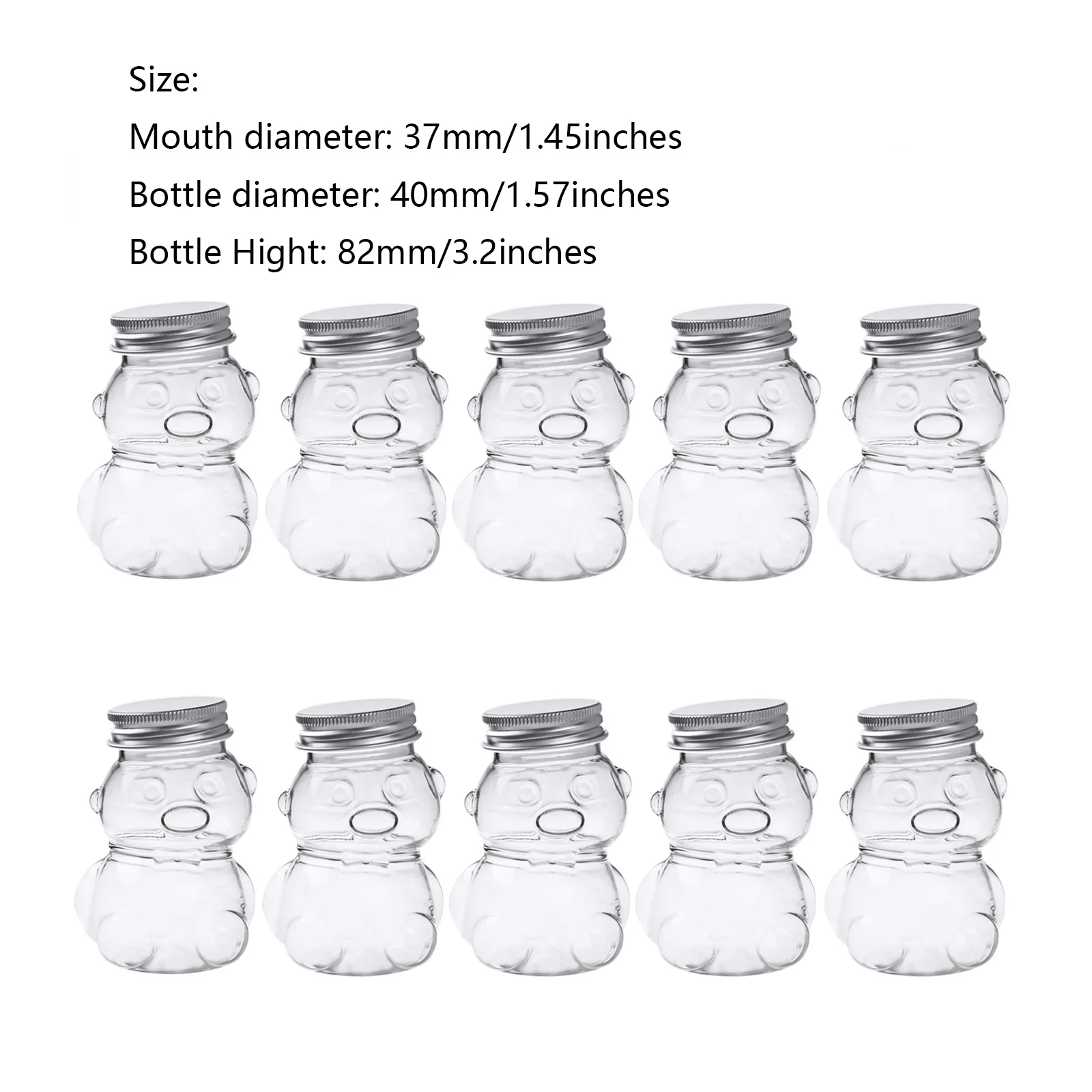 10 шт 100 мл Премиум флакон милый Мишка Конфеты Сахар закуски контейнеры для