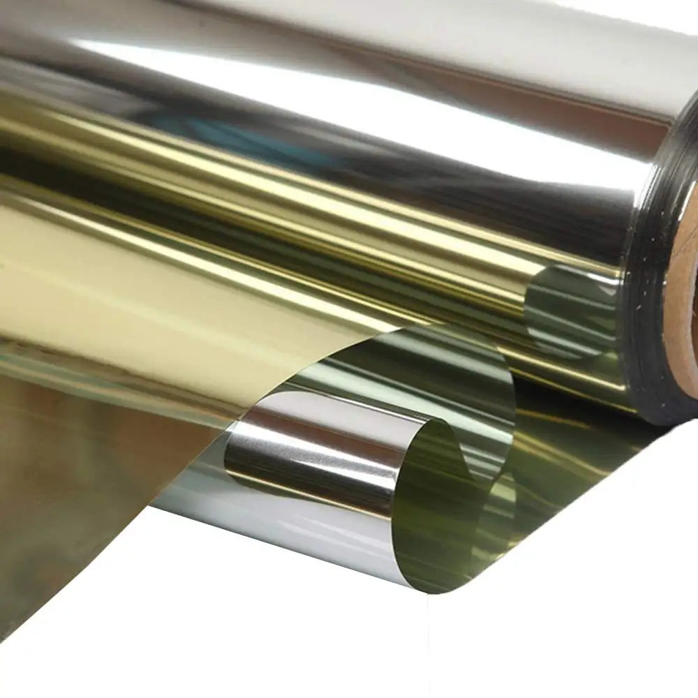 Золотой Серебряный солнцезащитный стикер самоклеящаяся Прямая поставка анти УФ