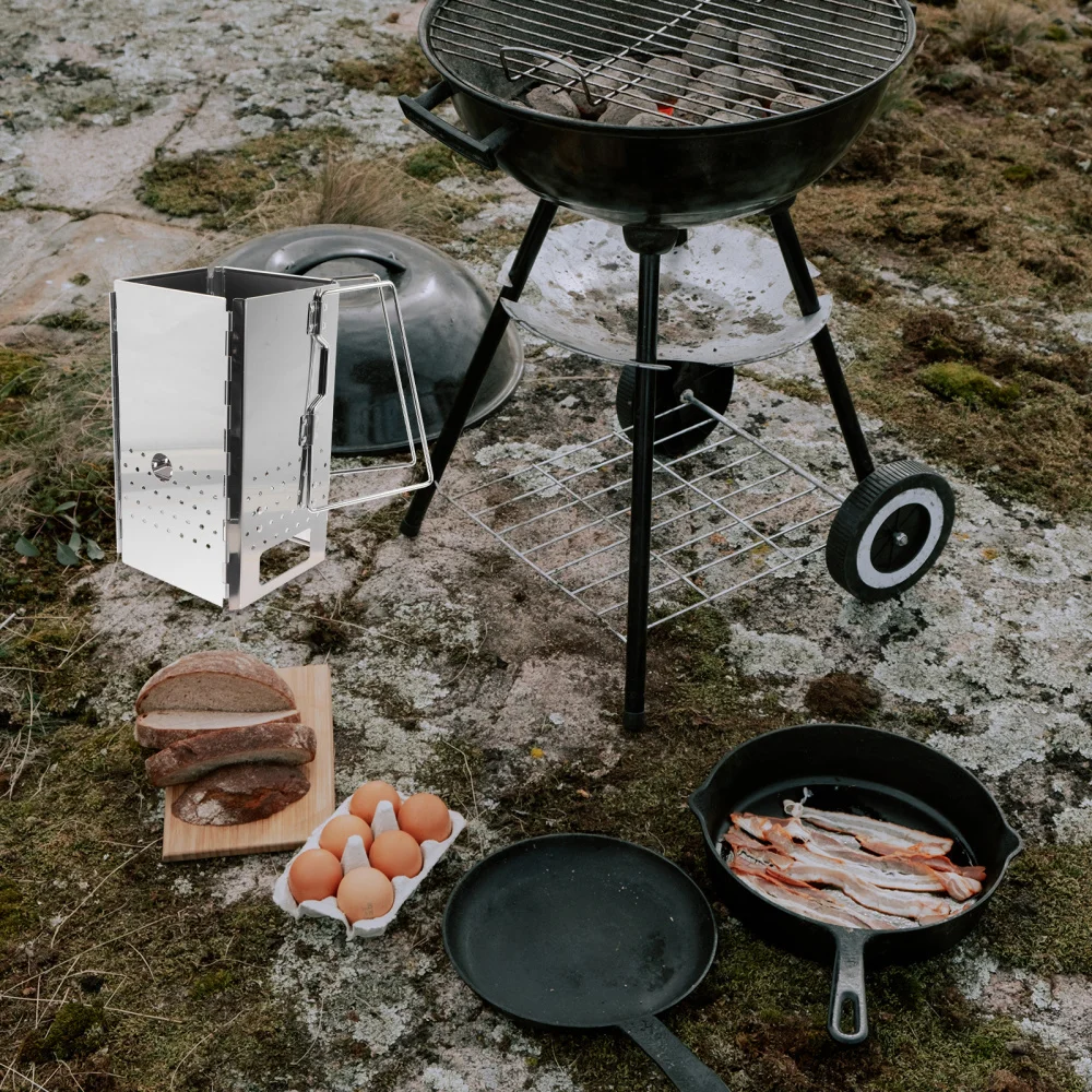 

1Pc Stainless Steel Folding Stove Thickened Cooking Firewood Stove for Picnic