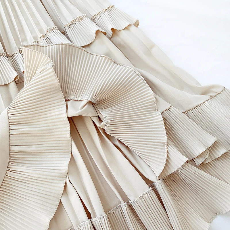 Женская Нерегулярная плиссированная юбка TIGENA длинная с высокой талией для