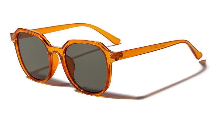 orange with green Peekaboo men transparent sunglasses square male uv400 summer accessories retro sun glasses for women brown orange - Цвет линз: orange with green
