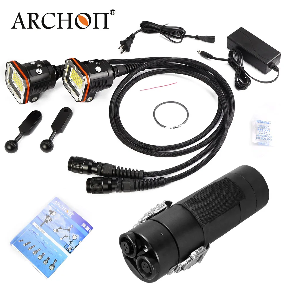 ARCHON DH150W WH156W фонарь для дайвинга 32 * CREE XM-L2 U2 светодиоды погружения видео Свет Макс