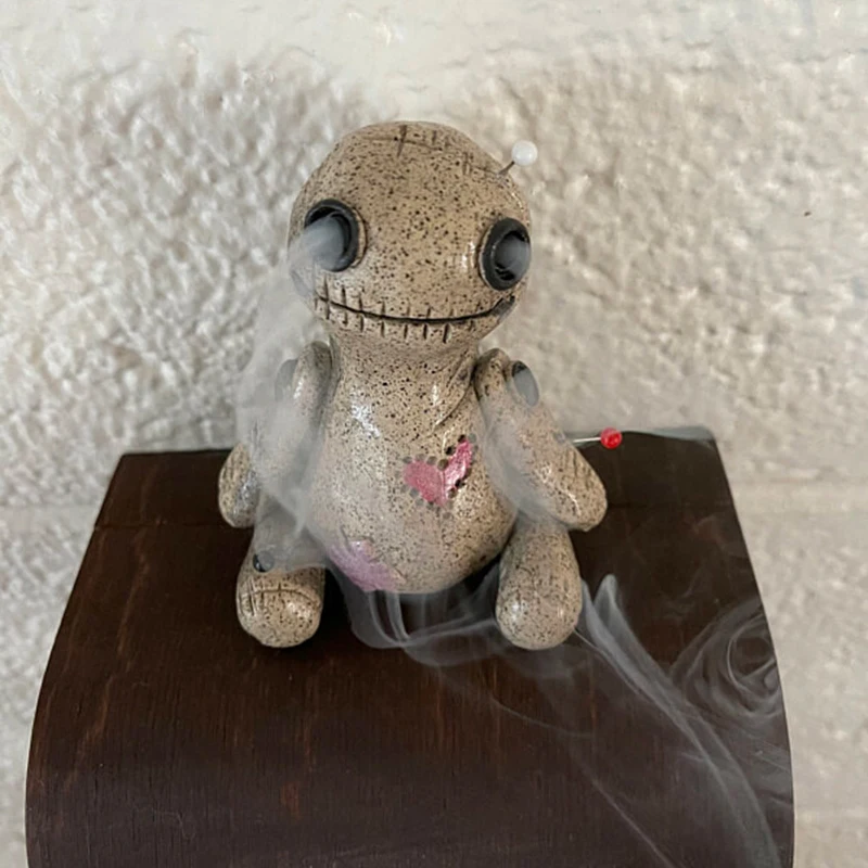 

High Voodoo Doll Cone Burner Incense Burner Desktop Resin Ornament Handmade Carft UEJ