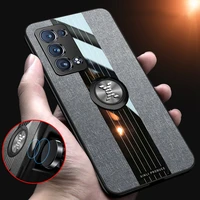 Luxury Cloth Matte Phone Case For OPPO Reno Lite Pro Plus Ring Holder Cover Case For Realme C11 C15 C25 C25S