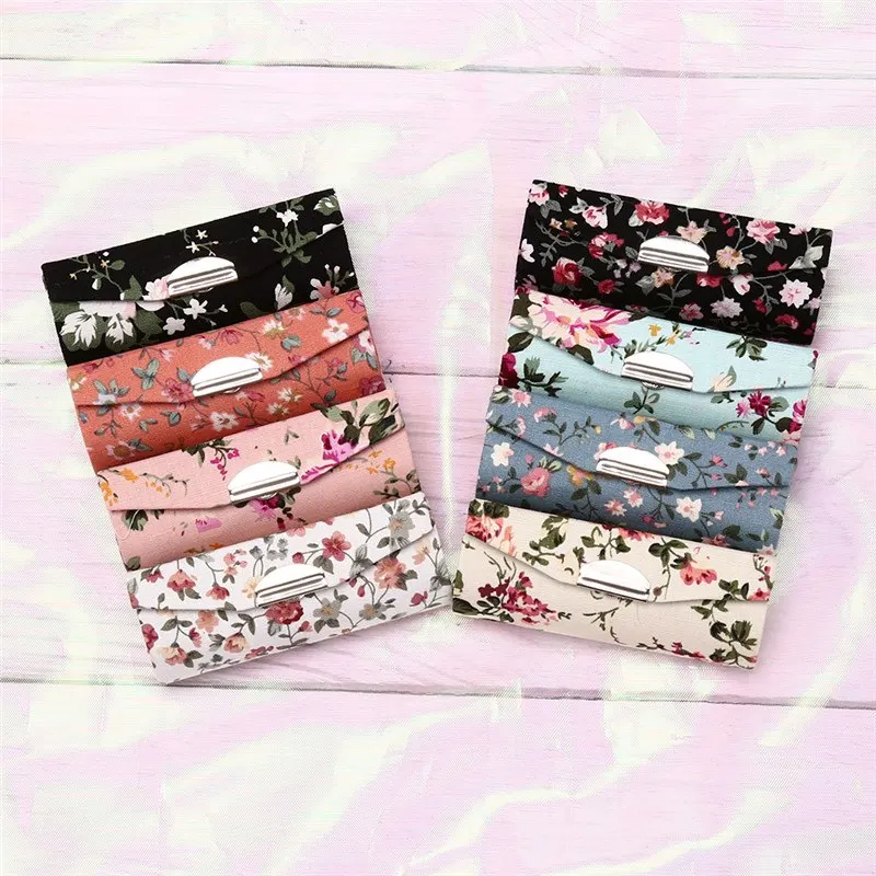 Женская коробка для хранения косметики помады с зеркальным цветочным принтом