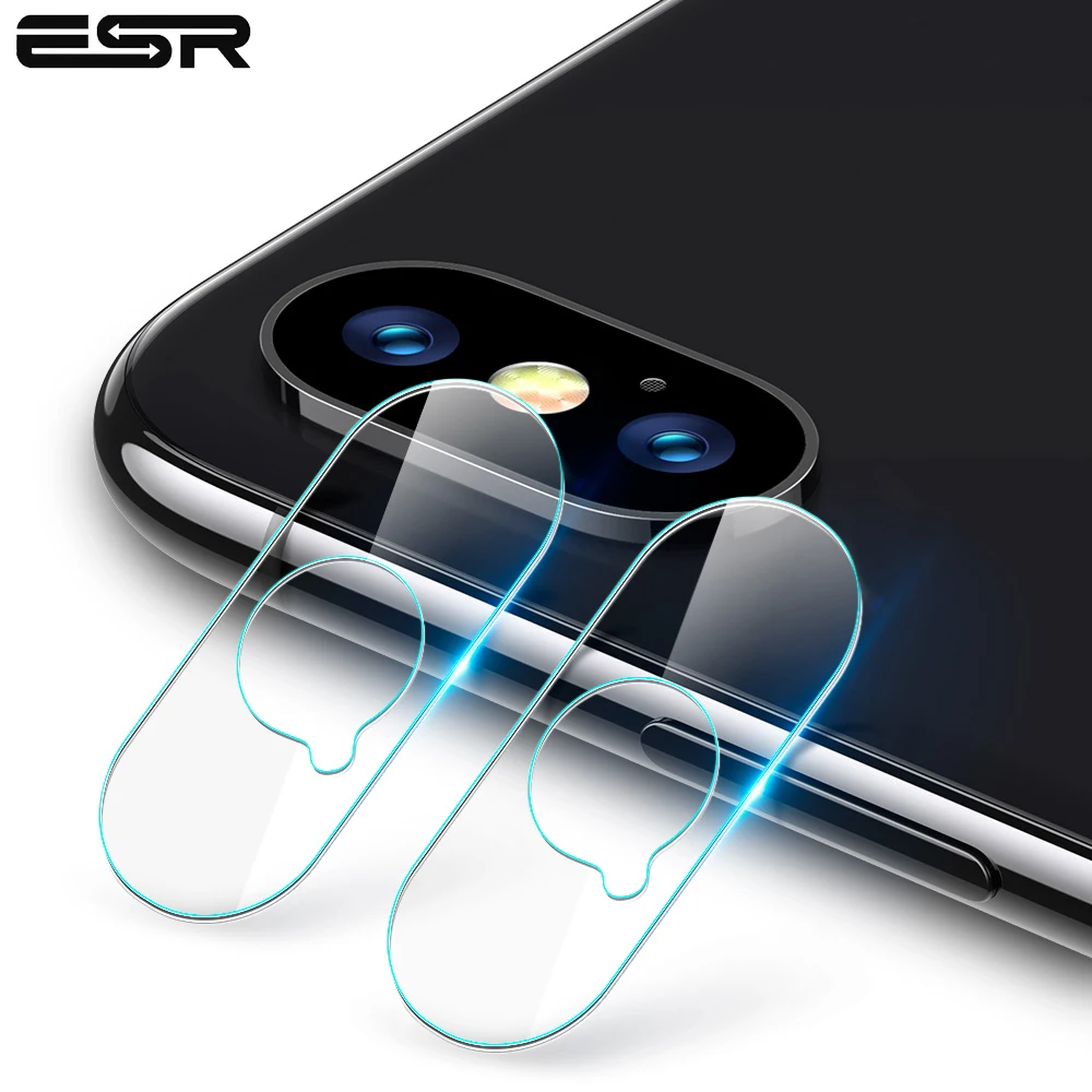 ESR 2 шт./лот объектив камеры закаленное стекло протектор экрана для iPhone X Xs Max полное покрытие прозрачная задняя камера Len защитная пленка