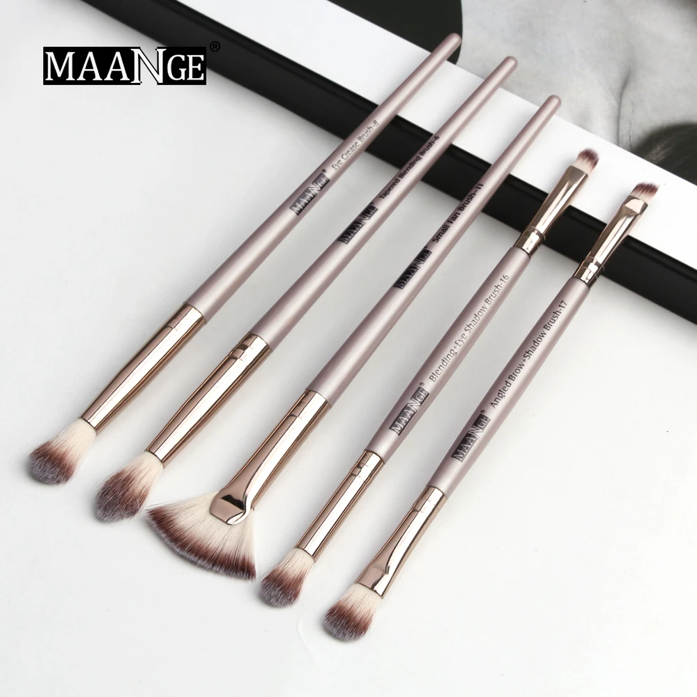 MAANGE новые толстовки с надписью «Make Up щетки 3 состоит из 12 штук, профессиональное смешивание теней для век бровей вентилятор кисти для макияжа Красота набор для макияжа