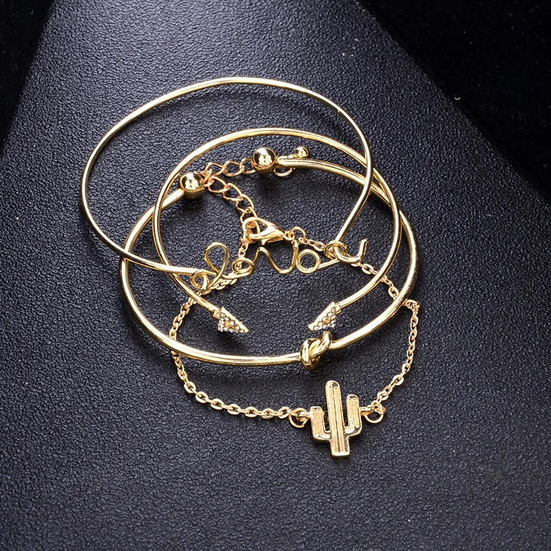 2019 дизайнерский оригинальный комплект из 4 предметов браслет с надписью love и