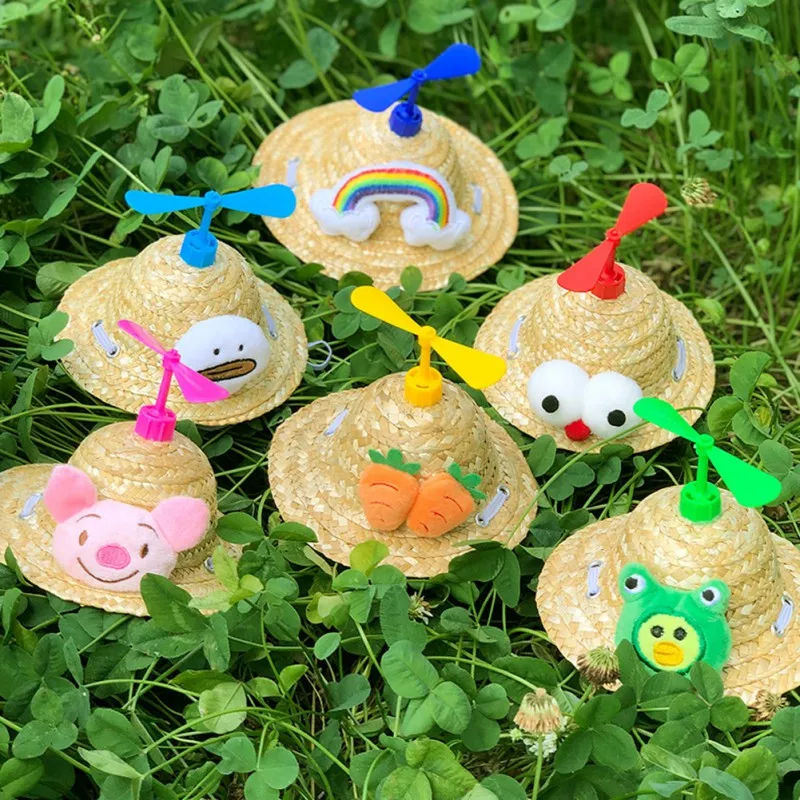 

Creative Dog Hat Pet Decoration Small And Medium Dogs Cats Photography Props Cute Bamboo Dragonfly Dog Hat Pet Supplies
