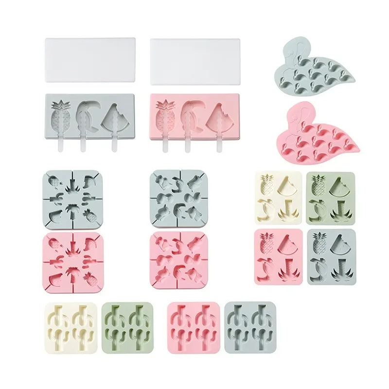 INS ветер кокосовый Фламинго силиконовая форма для торта пищевой класс diy леденец