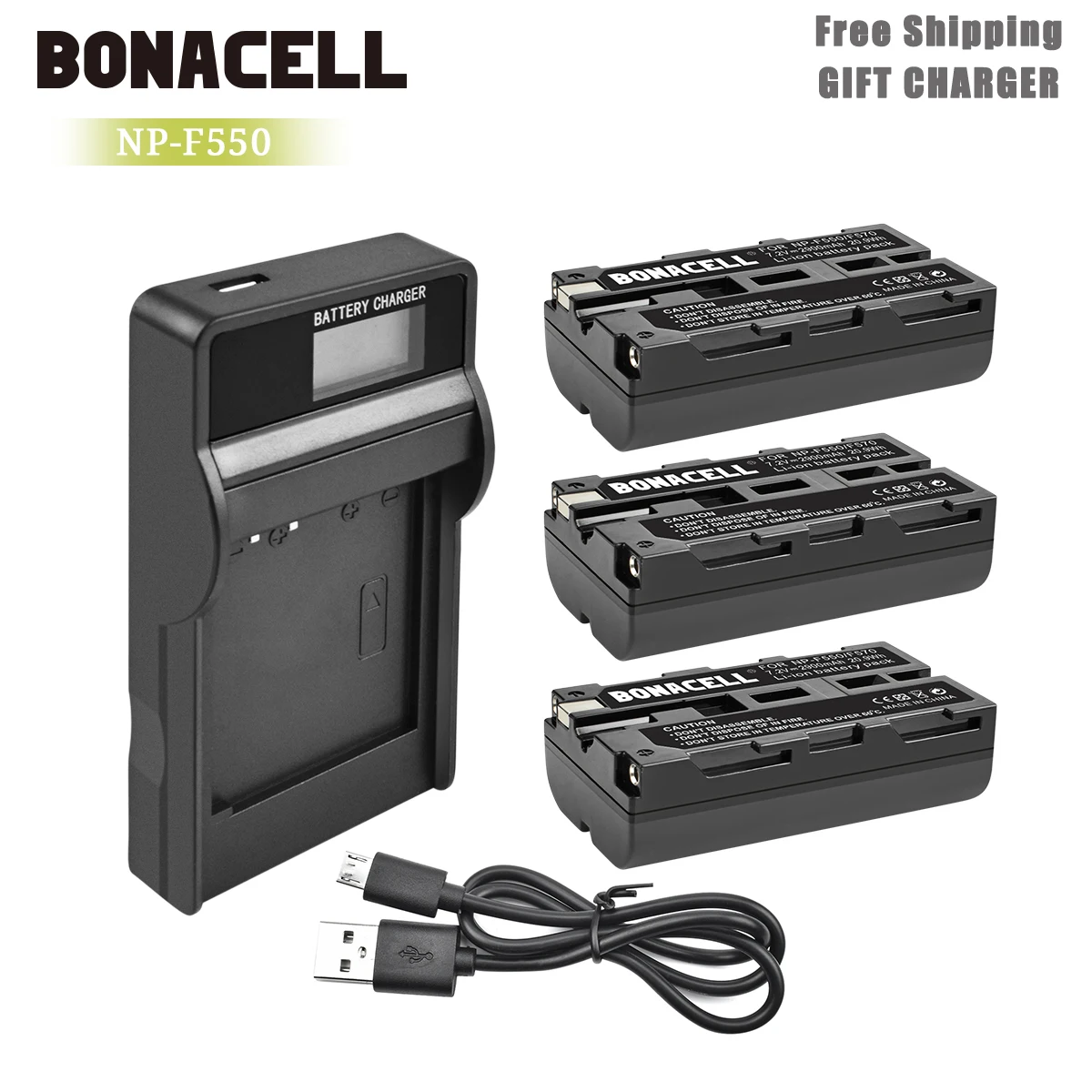 Bonacell 3000 мАч NP F550 NPF550 батарея + ЖК зарядное устройство для Sony F330 F530 F570 F730 Hi 8 F750