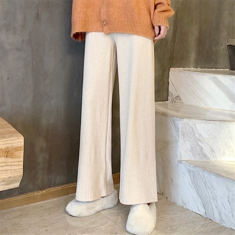 

Брюки женские вельветовые с широкими штанинами, свободные прямые повседневные с флисовой подкладкой и драпировкой, с завышенной талией, в с...