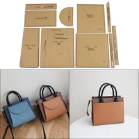 leather craft personality fashion lady shoulder messenger bag sewing pattern hard kraft paper and acrylic diy template 2420cm