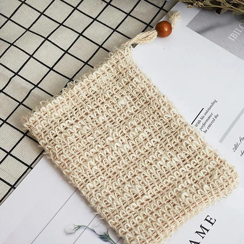 

10 Pc/Lot Natural Sisal Soap Bag Exfoliating Soap Saver Pouch Holder
