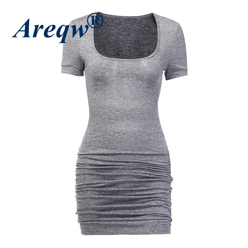 

Sexy U-neck Show Chest and Hip Folds One-step Dress 2021 Spring Back Waist Hollow Show Hip Dress