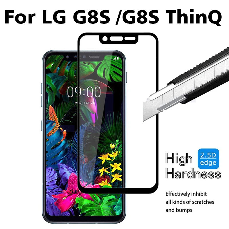 Закаленное стекло с полным покрытием для LG G8S защита экрана защитная пленка